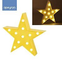 Звезда световая Apeyron Electrics  желтый арт. 12-24