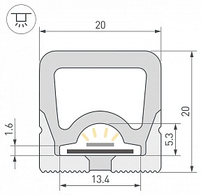Профиль Arlight WPH-FLEX белый арт. 062837