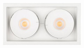 Встраиваемый светильник Arlight CL-SIMPLE-S148x80-2x9W Warm3000 (WH, 45 deg) белый арт. 026876
