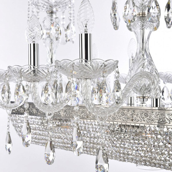 Подвесная люстра Bohemia Ivele Crystal 1452 никель арт. 1452/8/195/800 Ni
