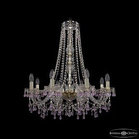 Подвесная люстра Bohemia Ivele Crystal 1410 золото арт. 1410/8/240/h-74 G V7010