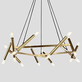 Подвесная люстра Imperiumloft Jonathan Browning Le Pentagone Chandelier 20 Light латунь арт. 40.2364