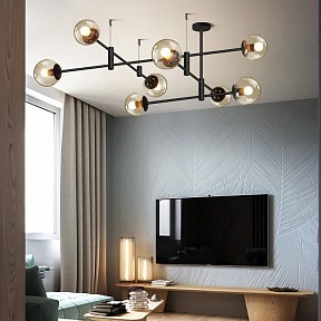 Люстра на штанге Imperiumloft Gap черный арт. GAP01