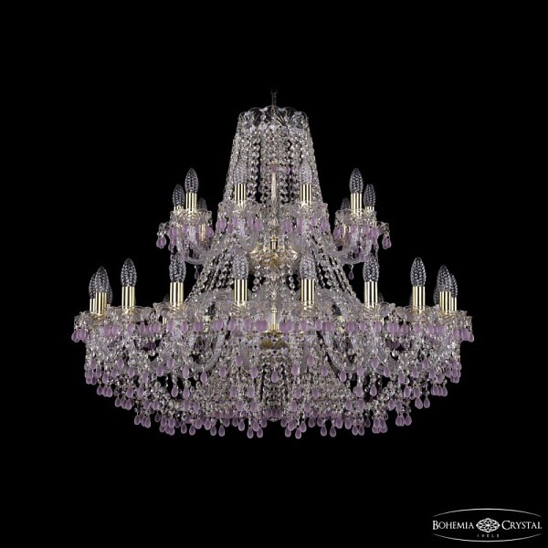 Подвесная люстра Bohemia Ivele Crystal 1410 золото арт. 1410/20+10/360/2d G V7010