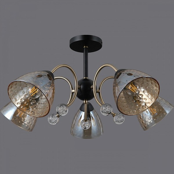 Люстра на штанге ILLUMICO  бронза арт. IL0230-5CSQ-29 BK AB