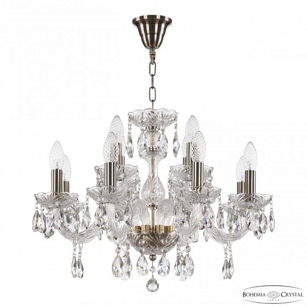 Подвесная люстра Bohemia Ivele Crystal 117 неокрашенный арт. 117/8+4/195 Pa
