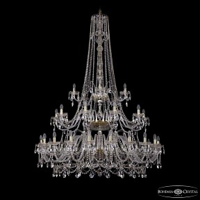 Подвесная люстра Bohemia Ivele Crystal 1411 золото арт. 1411/20+10+5/530/h-202/3d G