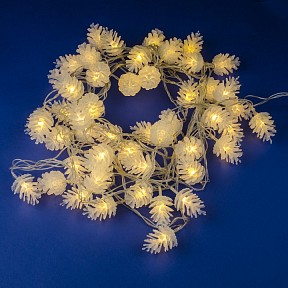 Гирлянда Uniel ULD-S0500  арт. ULD-S0500-050/DTA WARM WHITE IP20 PINE CONES