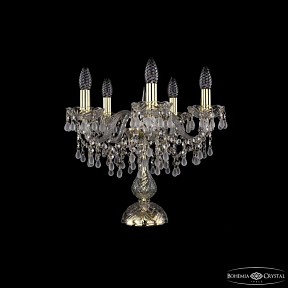Настольная лампа декоративная Bohemia Ivele Crystal 1410 золото арт. 1410L/5/141-39 G V0300