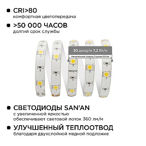 Лента светодиодная Apeyron Electrics  белый арт. 10-02