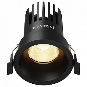 Встраиваемый светильник Maytoni Dip черный арт. DL117-15W-2.7K-B
