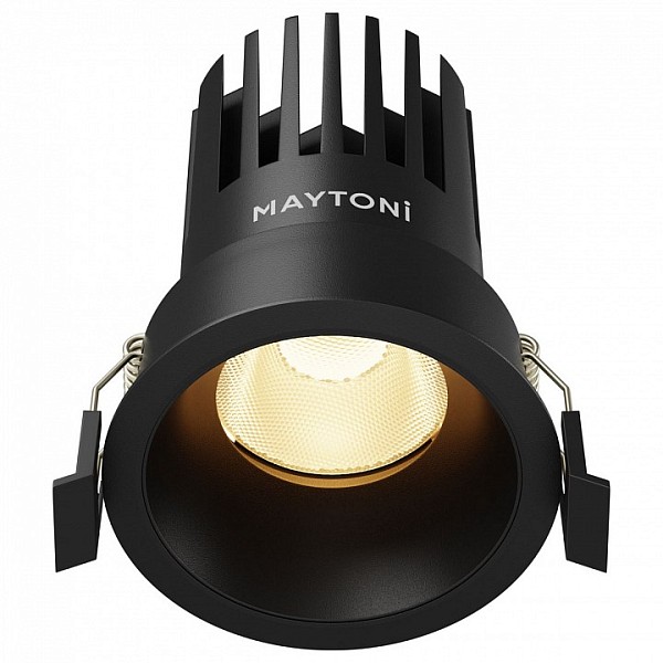 Встраиваемый светильник Maytoni Dip черный арт. DL117-15W-2.7K-B