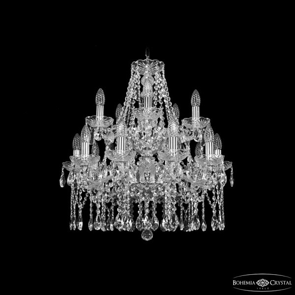 Подвесная люстра Bohemia Ivele Crystal 1413 никель арт. 1413/10+5/200/2d Ni