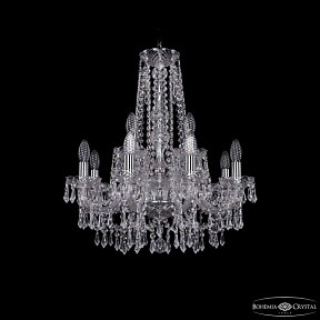 Подвесная люстра Bohemia Ivele Crystal 1403 никель арт. 1403/8+4/195/h-60 Ni