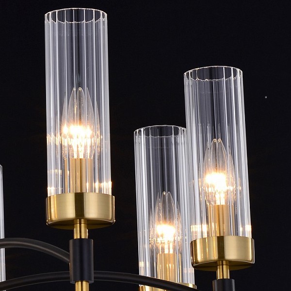 Подвесная люстра ILLUMICO BRASS TUBO бронза арт. IL5177-8PLS-29 BRASS TUBO