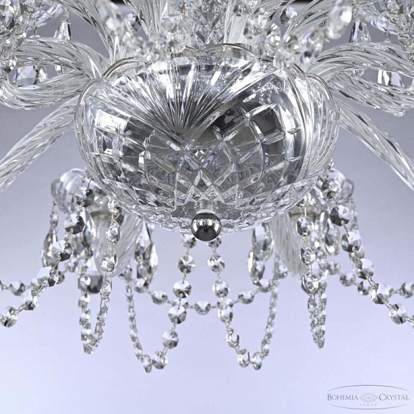 Подвесная люстра Bohemia Ivele Crystal 119 никель арт. 119/10+5/240 Ni