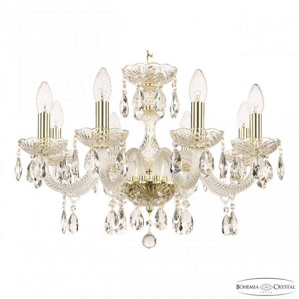 Подвесная люстра Bohemia Ivele Crystal 117 золото арт. 117/8/195 G