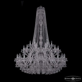 Подвесная люстра Bohemia Ivele Crystal 1409 никель арт. 1409/24+12+6/460/h-174/2d Ni