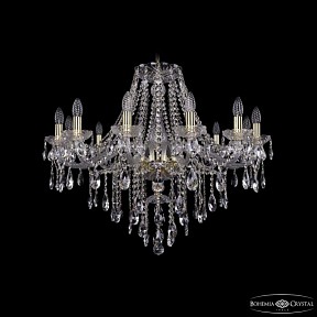Подвесная люстра Bohemia Ivele Crystal 1415 золото арт. 1415/12/300 G