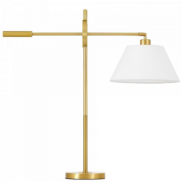 Настольная лампа декоративная LUMINA DECO 1124 латунь арт. LDT 1124 MD+WT