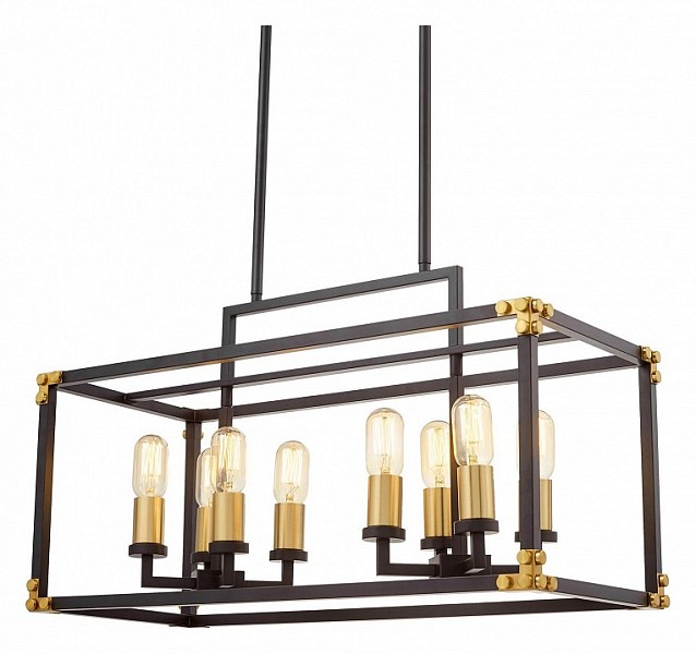 Подвесной светильник LUMINA DECO Waldorf черный арт. LDP 1140-8 BK+MD