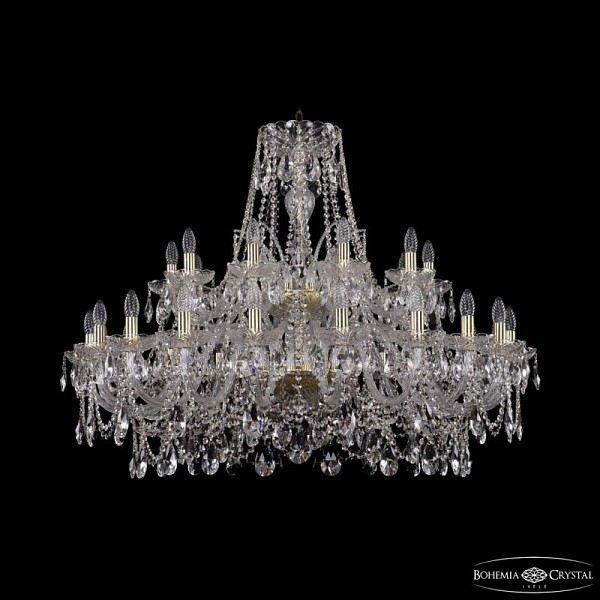 Подвесная люстра Bohemia Ivele Crystal 1411 золото арт. 1411/20+10/400/2d G