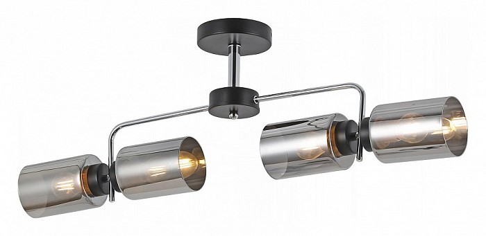Люстра на штанге ILLUMICO  хром арт. IL8249-4COU-79 BK CR