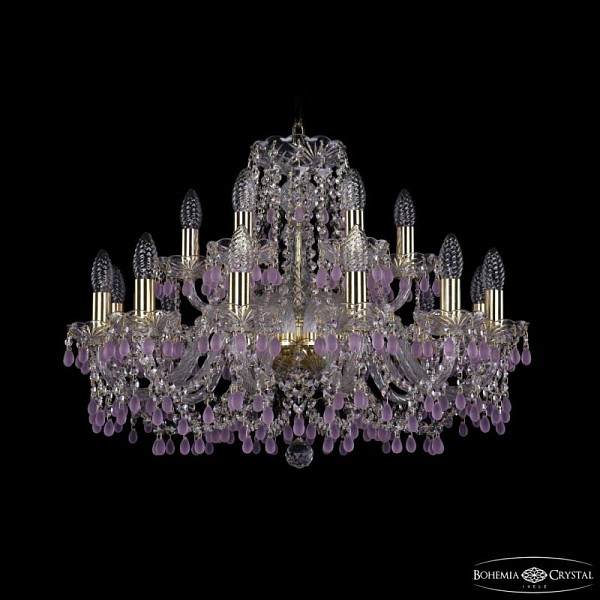 Подвесная люстра Bohemia Ivele Crystal 1410 золото арт. 1410/12+6/240 G V7010