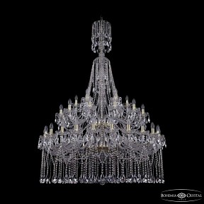 Подвесная люстра Bohemia Ivele Crystal 1413 золото арт. 1413/24+12+6/460/XL-186/2d G
