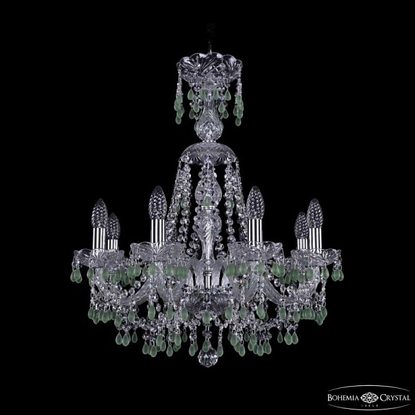 Подвесная люстра Bohemia Ivele Crystal 1410 никель арт. 1410/8/195/XL-66 Ni V5001
