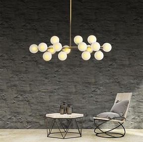 Люстра на штанге LUMINA DECO Marsiada золото арт. LDP 6033-16 GD