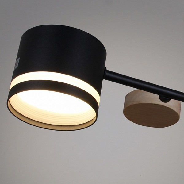 Люстра на штанге Reluce 68730 дерево арт. 68730-0.3-08 GX53 BK+WOOD