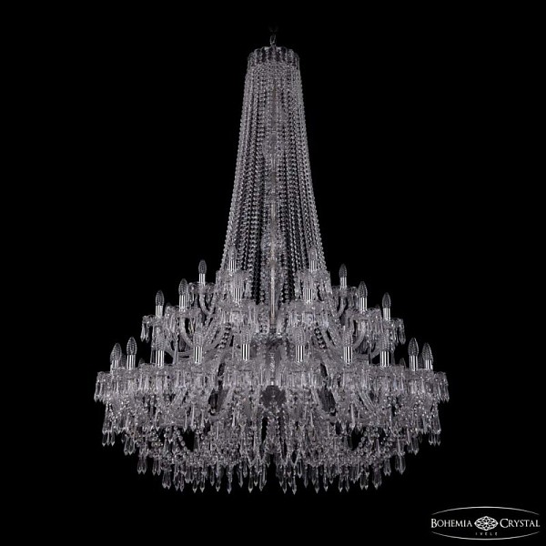 Подвесная люстра Bohemia Ivele Crystal 1403 никель арт. 1403/24+12+6/460/h-177/2d Ni