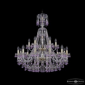 Подвесная люстра Bohemia Ivele Crystal 1410 золото арт. 1410/12+6/300/XL-95/2d G V7010