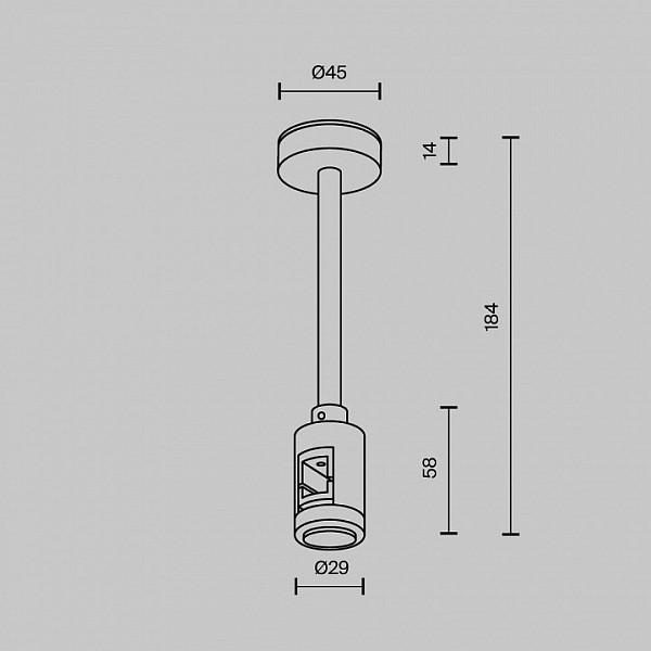 Подвес для трека Maytoni Accessories for tracks Flarity черный арт. TRA156С-SL1-B