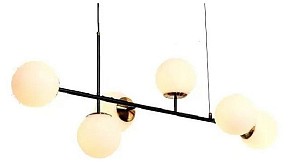 Подвесная люстра iLamp Golden черный арт. 9136P/6 BK-WH