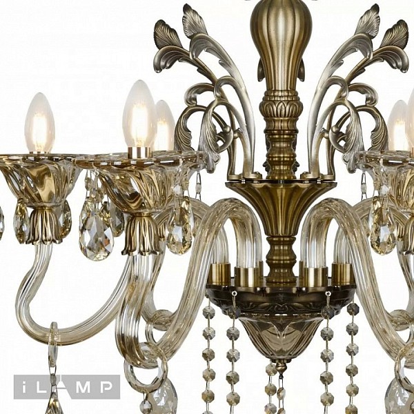Подвесная люстра iLamp Asia бронза арт. 61082-6 BR