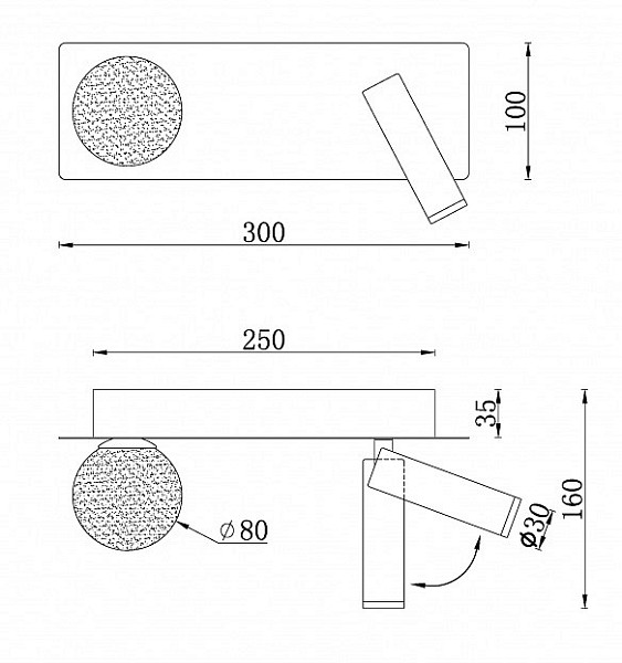 Бра iLedex Telescope белый арт. W4774-30 SWH