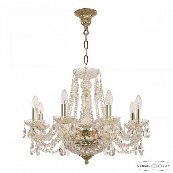 Подвесная люстра Bohemia Ivele Crystal 1451 золото арт. 1451/8/160/250 G