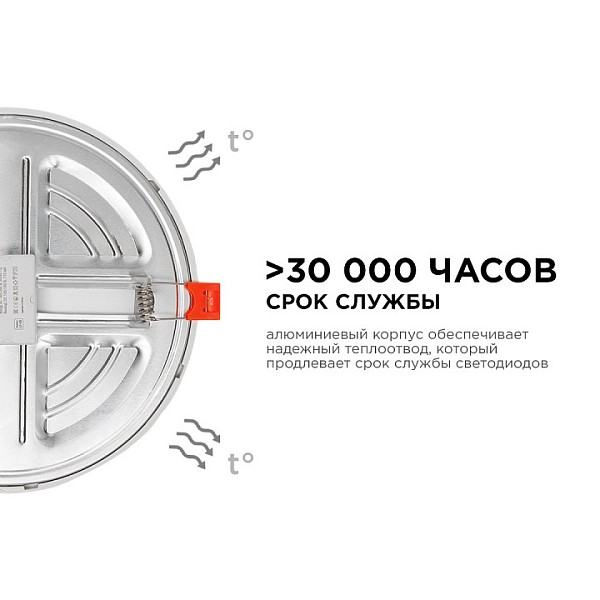 Встраиваемый светильник Apeyron Electrics  белый арт. LP-08