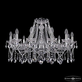 Подвесная люстра Bohemia Ivele Crystal 1413 никель арт. 1413/12/300 Ni
