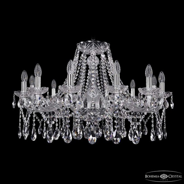 Подвесная люстра Bohemia Ivele Crystal 1413 никель арт. 1413/12/300 Ni