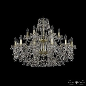 Подвесная люстра Bohemia Ivele Crystal 1409 золото арт. 1409/12+6/300/2d G