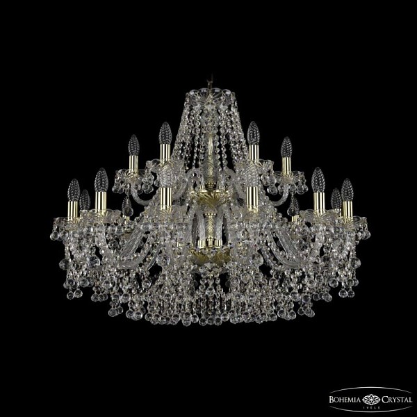 Подвесная люстра Bohemia Ivele Crystal 1409 золото арт. 1409/12+6/300/2d G