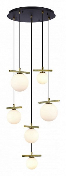 Подвесной светильник iLamp Golden латунь арт. 2134-6D BR+MBK