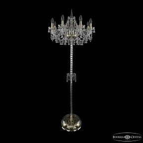 Торшер Bohemia Ivele Crystal 1410 золото арт. 1410T2/8/195-160 G V0300