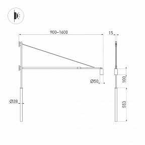 Бра Arlight KANEL черный арт. 059601