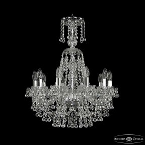 Подвесная люстра Bohemia Ivele Crystal 1409 никель арт. 1409/10/195/XL-67 Ni