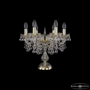 Настольная лампа декоративная Bohemia Ivele Crystal 1409 золото арт. 1409L/6/141-39 G