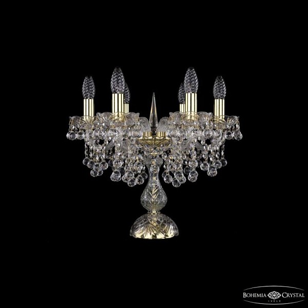 Настольная лампа декоративная Bohemia Ivele Crystal 1409 золото арт. 1409L/6/141-39 G